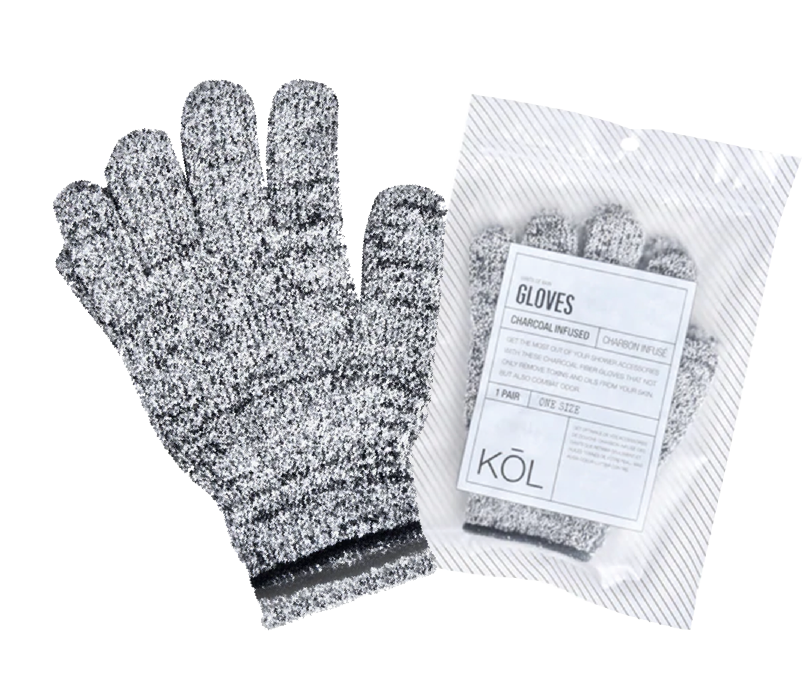 GUANTES EXFOLIANTES KOL C/FIBRA DE CARBON