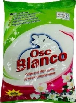 DETERGENTE OSO BLANCO 400GR JAZMIN EN POLVO