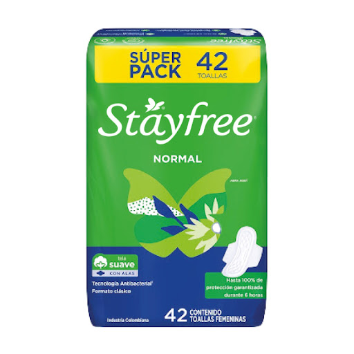TOALLA SANIT STAYFREE 42UND NORMAL ALAS