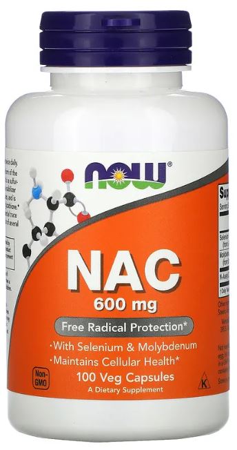 NAC ACETYL CYSTEINE 600MG X 100CAPS NOW