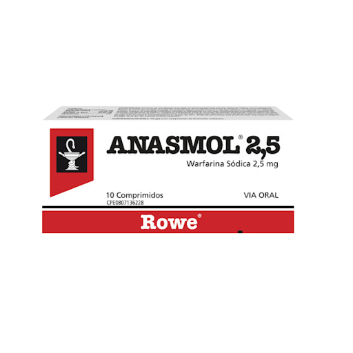 ANASMOL 2.5MG X10TAB WARFARINA ROWE