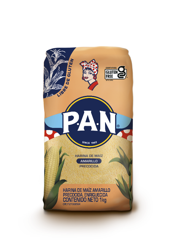 HARINA DE MAIZ PAN 1KG SIN GLUTEN AMARILLA