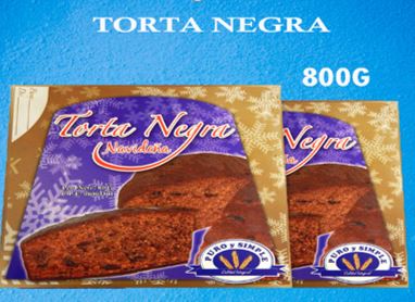 TORTA NEGRA PURO Y SIMPLE 800GR NAVIDAD