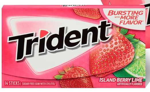 CHICLE TRIDENT UND ISLAND BERRY LIME***