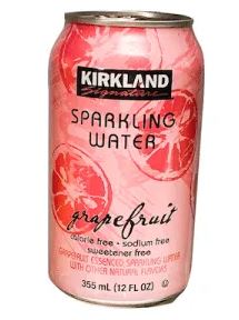AGUA SPARKLING KIRKLAND 355ML GRAPEFRUIT