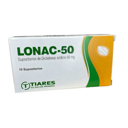 LONAC 50MG X 10SUPOS DICLOFENAC SODICO TIARES