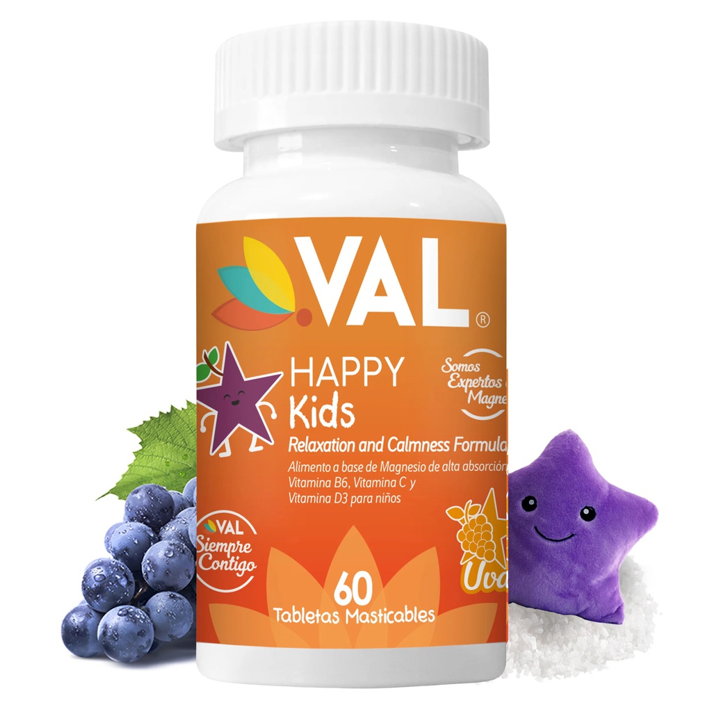 MAGNESIO HAPPY KIDS X 60TAB UVA VAL