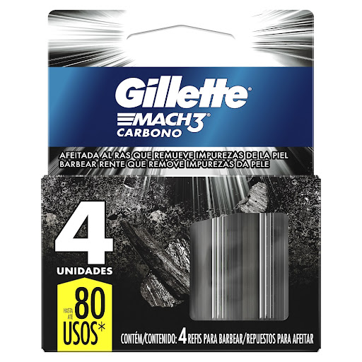 CARTUCHO GILLETTE MACH3 X4UND CARBONO