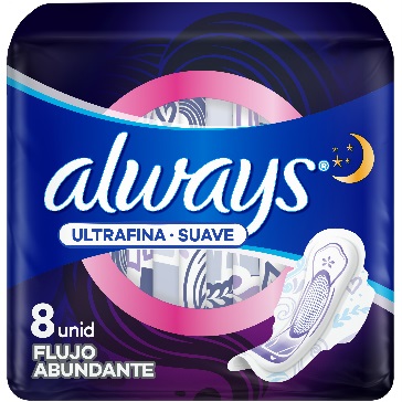 TOALLA SANIT ALWAYS 8UND ULT SUAVE NOCHE