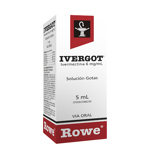 IVERGOT 6MG/ML X 5ML IVERMECTINA GTAS ROWE