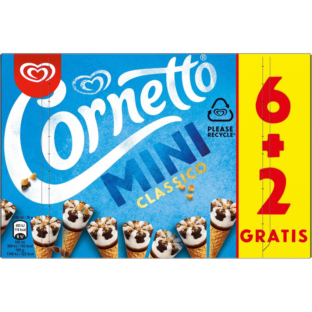 HELADO CORNETTO MINI 6UND