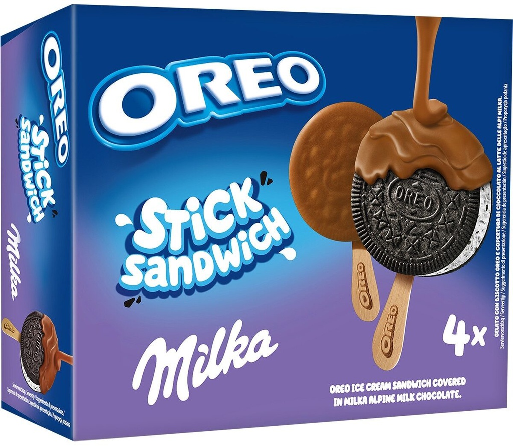 HELADO MILKA 4UND OREO STICK