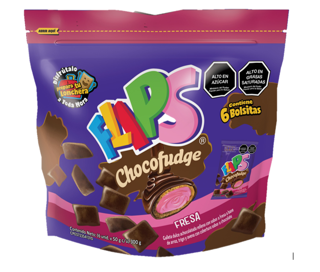 CEREAL FLIPS 6UNDX50GR FRESA FUDGE