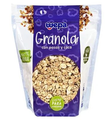 GRANOLA WEPA 200GR PASAS Y COCO