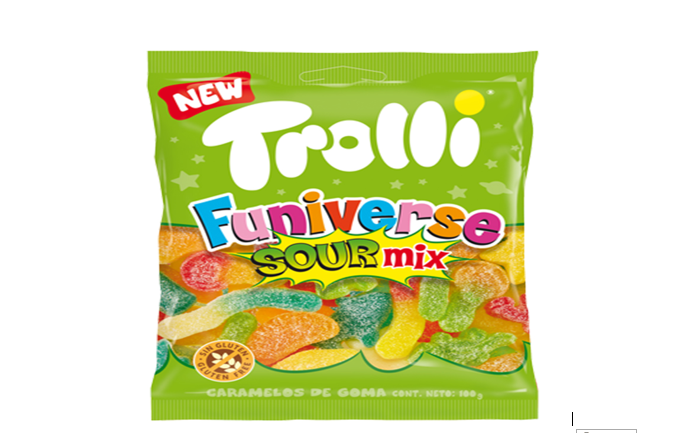 GOMITAS TROLLI 100GR FUNIVERSE SOUR MIX