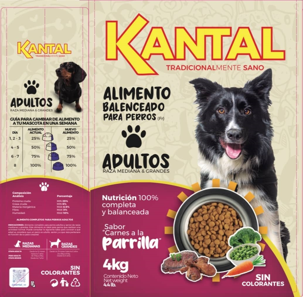 ALIMENTO PARA PERROS KANTAL 2KG PARRILLA