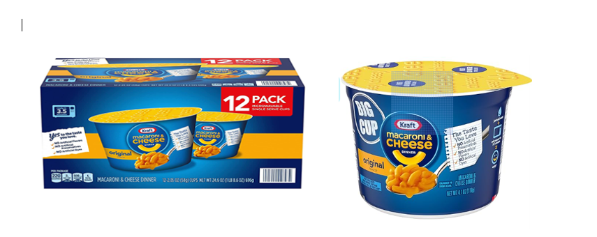PASTA KRAFT 116GR MACARRON CON QUESO MICROONDAS