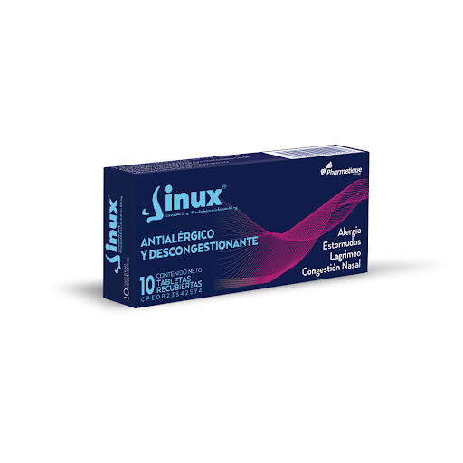 SINUX 5MG 60MG X 10TABL LORATADINA PSEUDOEFEDRINA PHARMETIQUE