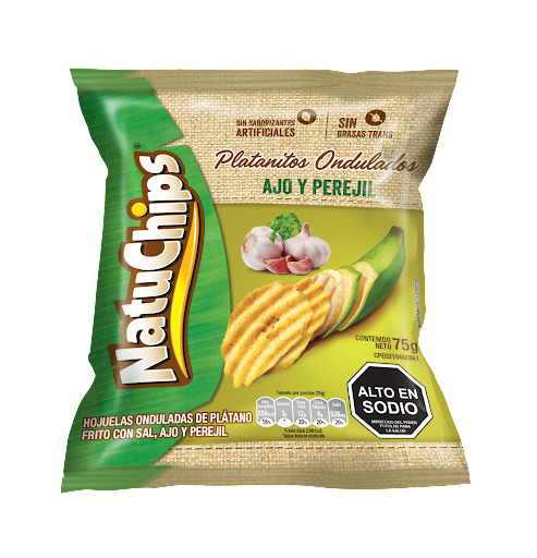 PLATANITOS NATUCHIPS 75GR AJO PEREJIL