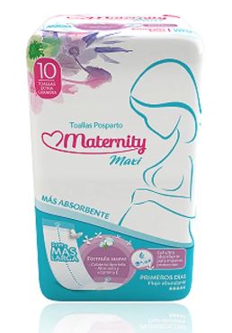 TOALLA SANIT MATERNITY 10UND POST PARTO