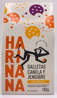 GALLETA HARINANA 150GR CANELA JENGIBRE SIN GLUTEN
