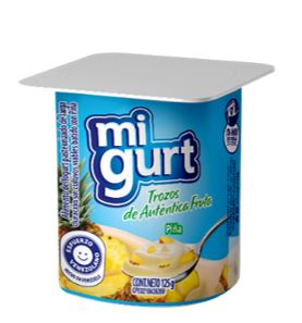 YOGURT MIGURT 125GR PIÑA
