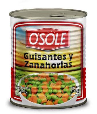 GUISANTES Y ZANAHORIAS OSOLE 280GR LATA