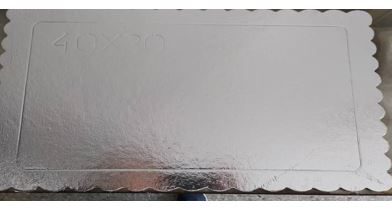 PLATO NRO 30X40 RECTANGULAR PLATA