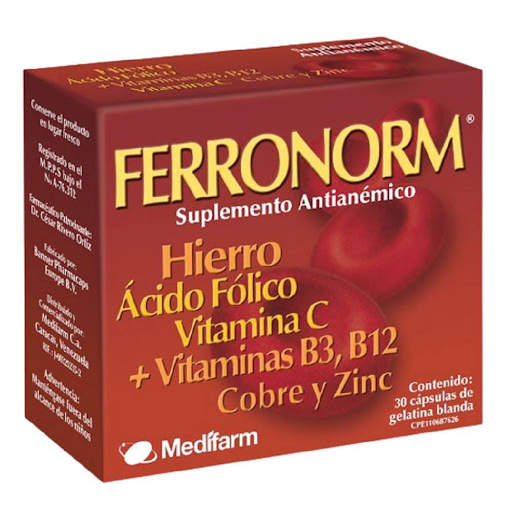 FERRONORM X 30CAPS SUPL ANTIANEMICO MEDIFARM