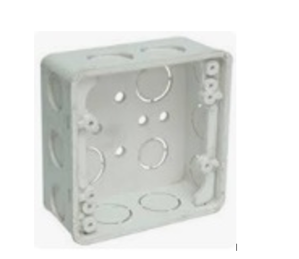 CAJETIN CUADRADO 4X4 DE 1/2 - 3/4 PLAST