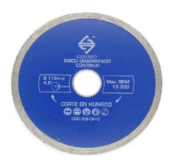 DISCO DIAMANTADO CONTINUO 4-1/2&quot;