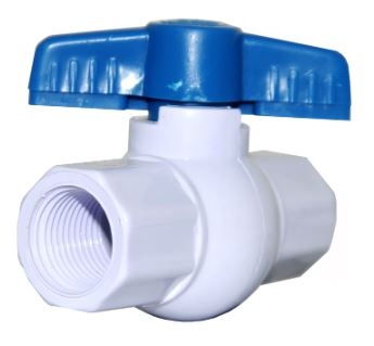 VALVULA PLASTICO 1/2&quot; CON ROSCA