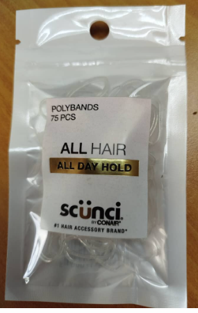 LIGAS SCUNCI 75UND DE POLIBANDAS TRANSPARENTES