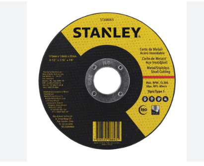 DISCO DEWALT CORTE METAL 7 X 1/16 X 7/8 PLANO STANLEY
