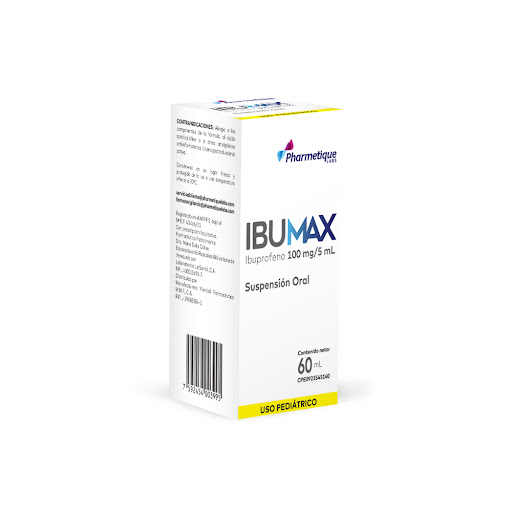IBUMAX 100MG/5ML X 60ML SUSP ORAL IBUPROFENO PHARMETIQUE