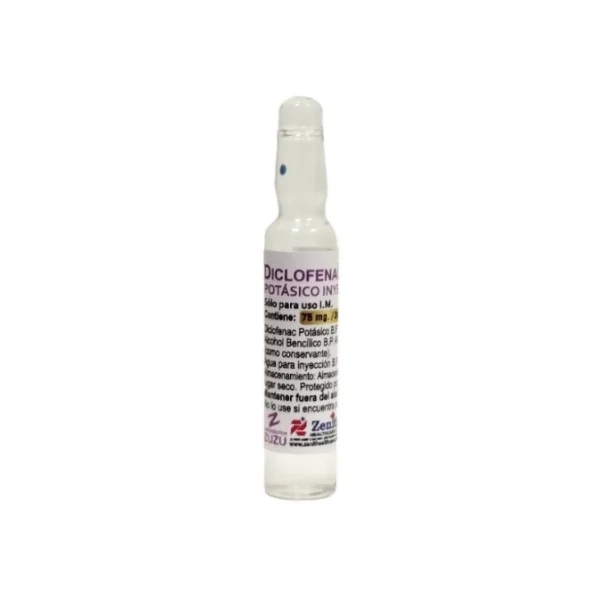 DICLOFENAC POT 75MG/3ML X 1AMP ZUZU