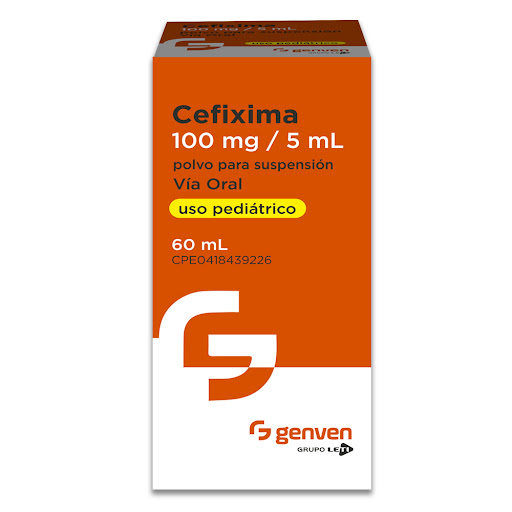CEFIXIMA PED 100MG/5ML X 60ML POLV SUSP ORAL GENVEN