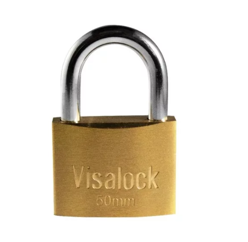 CANDADO VISALOCK 50MM ROMA LATON