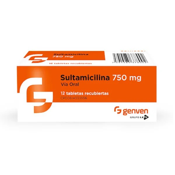 SULTAMICILINA 750MG X 12TAB GENVEN