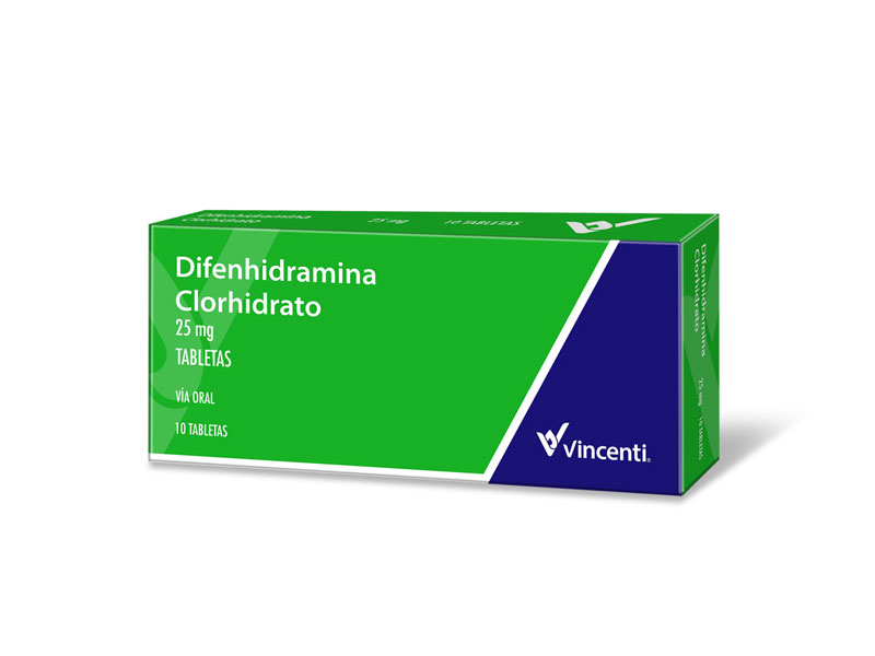DIFENHIDRAMINA 25MG X 10TABL VICENTI