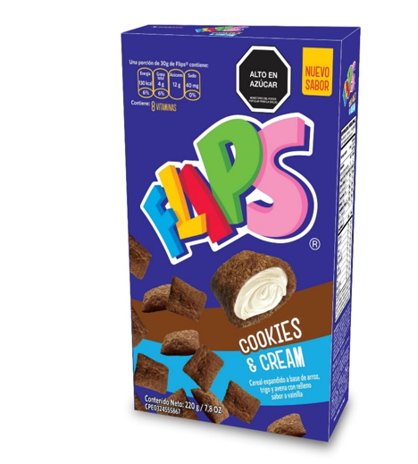 CEREAL FLIPS 220GR COOKIES &amp; CREAM