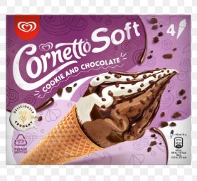 HELADO CORNETTO 4UND SOFT COOKIE AND CHOCOLATE
