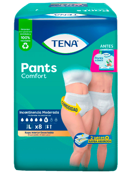 PAÑALES TENA 8UND L ADULTO PANTS CLASICO