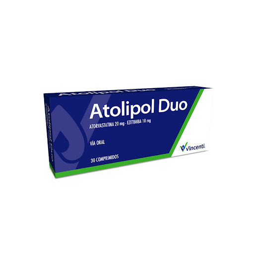 ATOLIPOL DUO 20MG 10MG X 30COMP ATORVASTATINA EZETIMIBA VICENTI