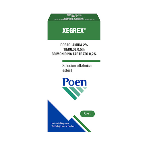 XEGREX 2% 0,5% 0,2% X 5ML DORZOLAM TIMOL BRIMON SOL OFT POEN