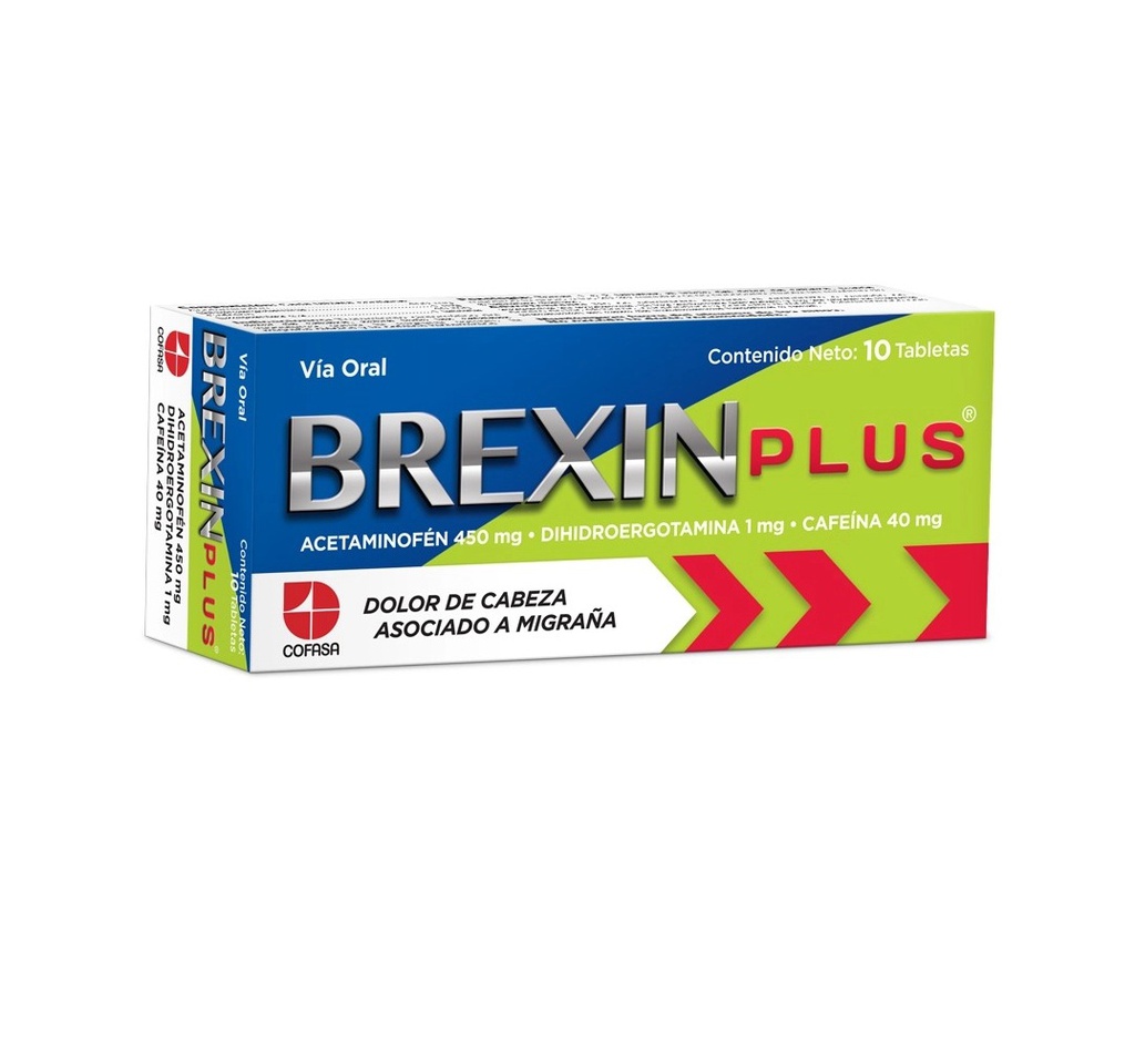BREXIN PLUS 450/1/40MG X 10TABL ACET DIHID CAF COFASA