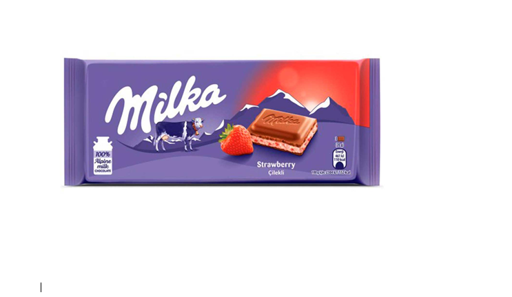 CHOCOLATE MILKA 100GR STRAWBERRY