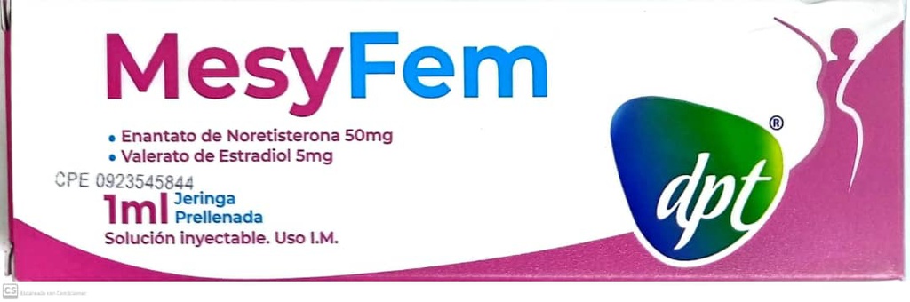 MESYFEM NORETISTERONA ESTRADIOL 1ML X 1JERINGA PRERELLENA I.M DPT