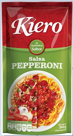 SALSA KIERO 340GR PEPPERONI DOYPACK