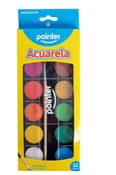 ACUARELAS POINTER 12UND PINCEL